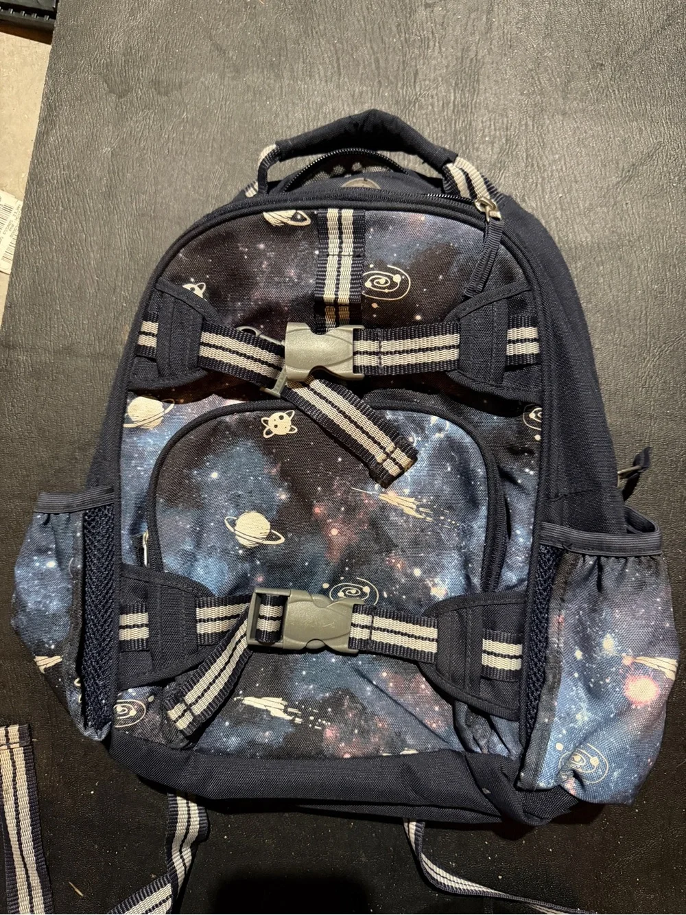 Pottery Barn Kids Navy Galaxy Space Backpack with Planets